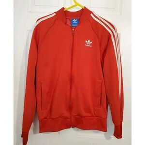 Adidas Mens Track Jacket Medium Red Superstar Trefoil Firebird Originals SST Top